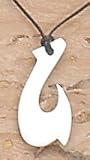 Fish Hook Bone Carving Pendant Choker-16