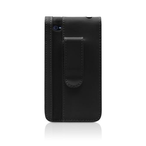 Marware CEO Flip Vue flexible Leder H&uuml;lle f&uuml;r Apple iPhone 4 schwarz