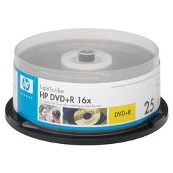 HP LightScribe mv1.2 - 25 x DVD+R - 4.7 GB 16x - LightScribe - spindle - storage media