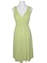 Knee Length Shirred Flower Party Dress Cocktail Bridesmaid with Removable Flower Brooch
