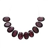 Garnet Gemstone Quality Gem Cut Oval Briolettes 7mm X 5mm (10)