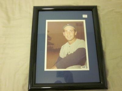 Sandy Koufax Dodgers Autographed Framed Photo PSA/DNA - Framed MLB Photos, Plaques, and Collages