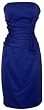Strapless Satin Sheath Dress Formal Prom Bridesmaid Holiday Party Cocktail Gown