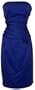 Strapless Satin Sheath Dress Formal Prom Bridesmaid Holiday Party Cocktail Gown, XL, royal