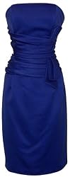 Strapless Satin Sheath Dress Formal Prom Bridesmaid Holiday Party Cocktail Gown XL royal Best Price