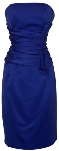 Strapless Satin Sheath Dress Formal Prom Bridesmaid Holiday Party Cocktail Gown