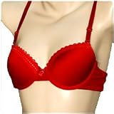 Mamia Sexy lace Trim Half Cup Multifunctional And Adjustable Padded Underwire Bra