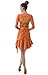 Colorfulworldstore Women Salsa Tango Ballroom Latin Dance Dress Three-Quarter Dress