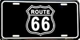 Route 66 Shield Black License Plate