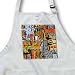 Orange, Yellow, Green and Chrome With Little Squares, Rectangles and Other Shapes - Waist Apron With