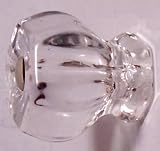 Special LOTS of Eight (8) Ice Clear Medium Hexagonal Glass Cabinet Knob, With Nickel Bolt