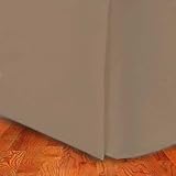 300TC Egyptian Cotton QUEEN Bed Skirt SOLID TAUPE BY MARRIKAS