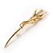 Fancy Faux Pearl Floral Brooch (Gold Tone)