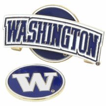 Washington Huskies Slider Clip With Golf Ball Marker Of 3)