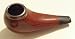 Small Brown Shiny Pipe for Tobacco Smoking with Case