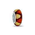 Pandora Damen-Bead  Sterling-Silber 925 Muranoglaskugel, braun ocker KASI 79638