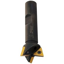 Dorian Tool D45X 45 Degree Angle DoveDex Indexable Dovetail Cutter, 3-1/2" Overall Length, 2-1/4" Cutter Diameter, 1" Shank Diameter, 11/16" Face Width