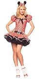 Flirty Mouse Mini Dress Sexy Women's Costume Adult Halloween Outfit - Size S/M, Dress Size 2-6