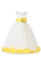 Sleeveless Satin/Tulle Tea Length  Dress With a Sash 