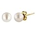 14k Yellow Gold 6.5-7mm White Freshwater Cultured title=