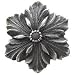 Opulent Flower Cabinet Knob, Antique Pewter