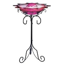 Magic Mist Floor Fountain Ornate Stand - Cranberry Bowl (With Free Magic Mist Witch Fogger)