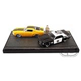 1965 Mustang Police and 1967 Shelby Mustang Busted Snap Shot Diorama 1 64 by Collectable Diecast