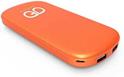 Gatcepot 10000mAh Portable Charger Ultra High Capacity External Battery 2-Port 2.1A Output/ Input iSmart Technology for iPhone, iPad &amp; Samsung Galaxy &amp; More Gift Wrapping (Orange)