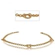 Rolo Ankle Bracelet Lobster Clasp & Love Knot Accents