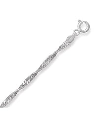 Sterling Silver 20 Inch Singapore 40 Chain Necklace - 2.5mm Wide