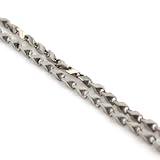 316l 3mm SILVER Finish Stainless Steel Mechanic Diamond Cut Necklace Chain 16-40