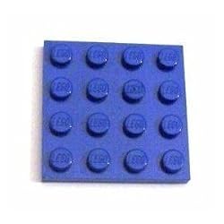 Lego Building Accessories 4x4 Blue Plates, Bulk Pack - 25 Pieces