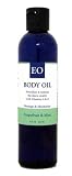 EO Body Oil for Massage & Moisture, Grapefruit & Mint, 7.5-Ounce Bottles (Pack of 2)