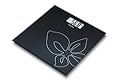 Beurer GS 27 black flower Glaswaage Design Line