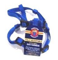 Hamilton 3/8-Inch by 10-Inch to 16-Inch Adjustable Comfort Nylon Dog Harness, Blue
