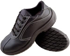 Side Perforated Lace Up - Black Black. Size 42. UK size 8. Manufactured to EN345.