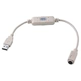 SANWA SUPPLY USB-PS/2コンバータケーブル 約24cm  USB-CVPS1