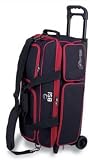 BSI 3 Ball Roller Bowling Bag Black/Red