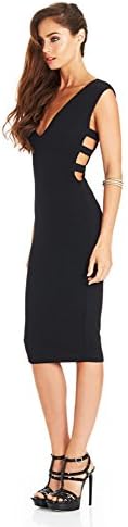 My Lulu Closet Womens Turlington Bodycon Dress Small Black