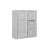 Salsbury Industries 3809D-03AFU 4C Surface Mounted Horizontal Mailbox, Front Loading, Double Column, 3 MB3 Doors, 1 PL6, Usps Access, Aluminum