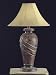 Three Striped Rustic Bronze Table Lamp
