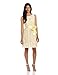 Jessica Howard Women's Petite Sleeveless Belted Party Dress, Yellow, 4P