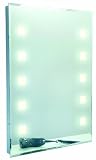 TP24 tp3041 IP44 Rated Nevers Rectangular Polished Bathroom Mirror with Rocker Switch and Shaver Socket
