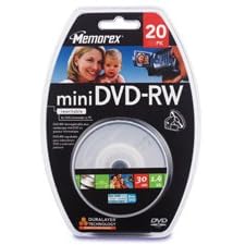 2x Rewritable Mini DVD-RW Blister Pack - 20 Pack