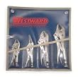 Westward 1ECF6 Locking Pliers Set, 5, 6, 7, 10 In, 4 Pc