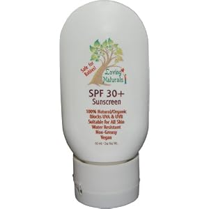 Loving Naturals Organic SPF 30 Sunscreen Zinc Oxide 2.9 Oz. UVA/UVB