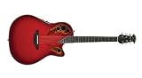 Ovation Custom Elite C2078AX Acoustic-Electric Guitar w/ Case-Red Tear Drop