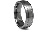 Titanium Band w/ Dual Polished Grooves by Edward Mirell