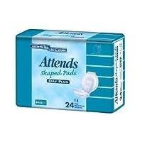 Attends Shaped Pads Day Plus 24.5 - Case of 96 - Model SPDP