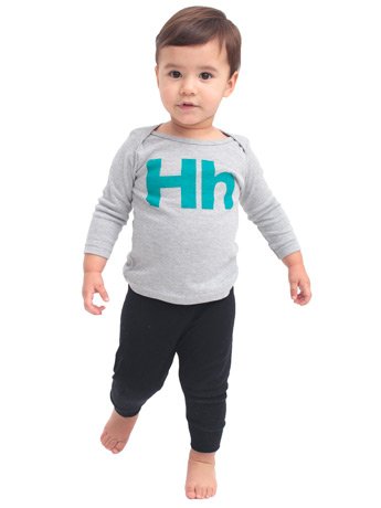 American Apparel Infant Baby Thermal Legging -black